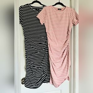 Two long Striped Dresses by Mindy Mae